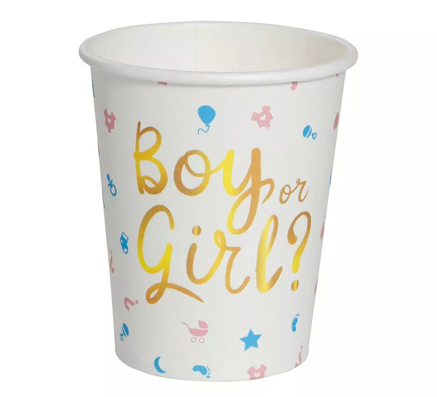 Translation missing: fr.Pack de 6 Vasos It's a Boy or it's a Girl