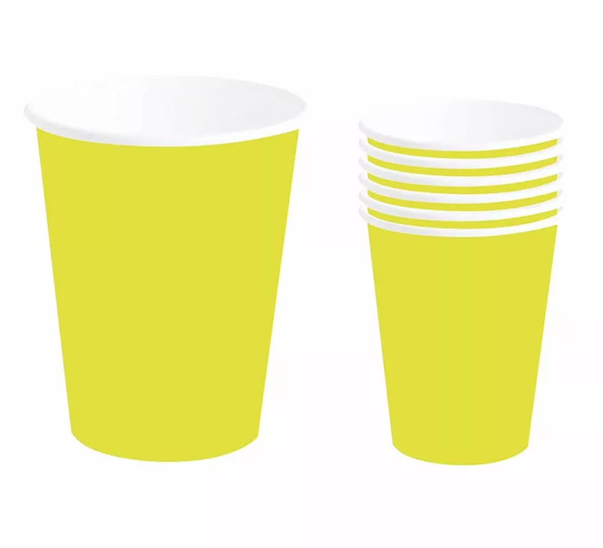 Translation missing: fr.Pack de 6 Vasos Neón Amarillo de 240 ml (90 cm)