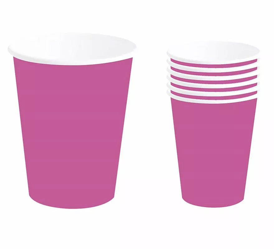 Translation missing: fr.Pack de 6 Vasos Neón Fucsia de 240 ml (90 cm)