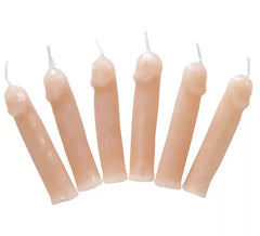 Pack de 6 bougies en cire en forme de pénis