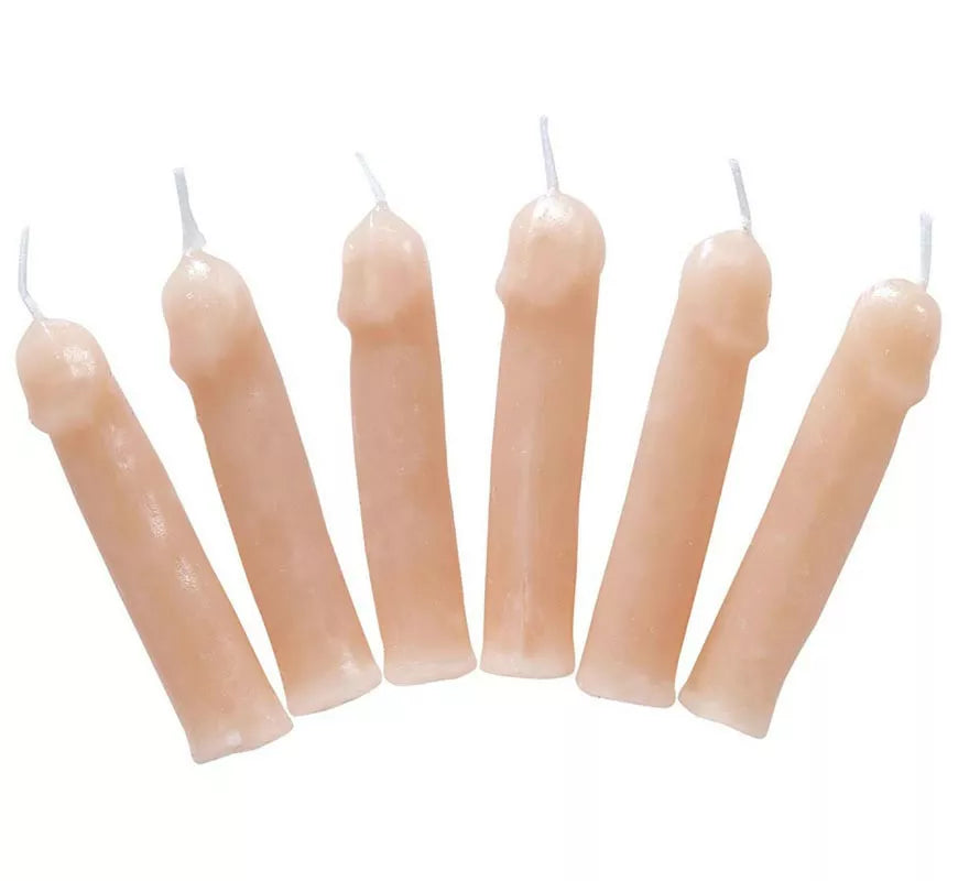 Translation missing: fr.Pack de 6 Velas de cera con forma de Penes