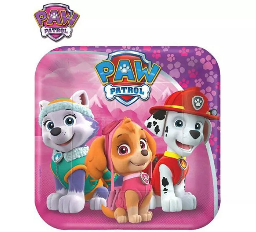 Translation missing: fr.Pack de 8 Bandejas de papel de La Patrulla Canina de 17,7 cm