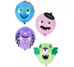 Lot de 8 ballons colorés Monstre