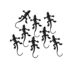 Pack de 8 lézards noirs décoratifs