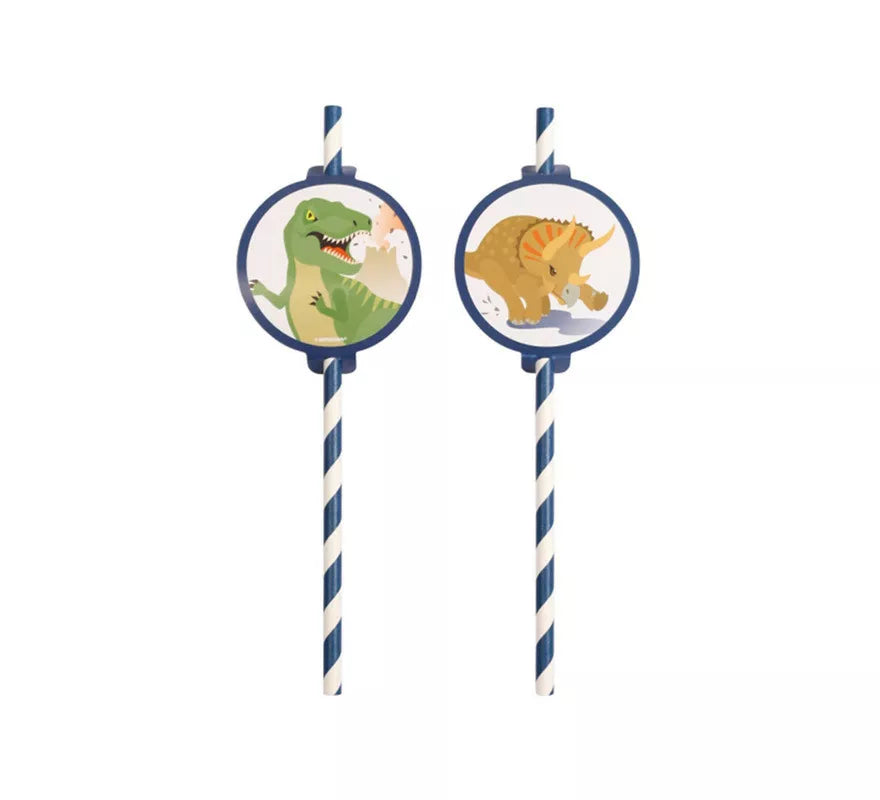 Translation missing: fr.Pack de 8 Pajitas de Dinosaurios de Cartón de 19,7 cm