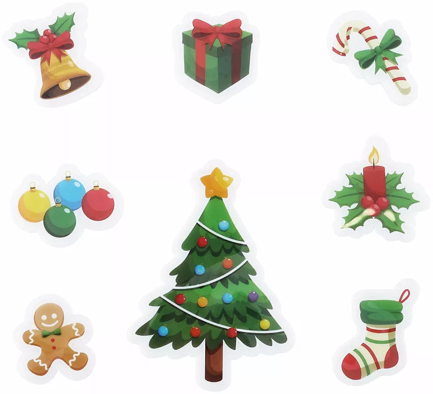 Translation missing: fr.Pack de 8 Pegatinas Gel Figuritas Árbol de Navidad de 20x25 cm