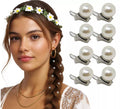 Pack de 8 perlas con pinza para cabello