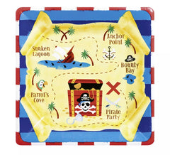 Pack de 8 Assiettes Carrées de Pirate de 17,7 cm