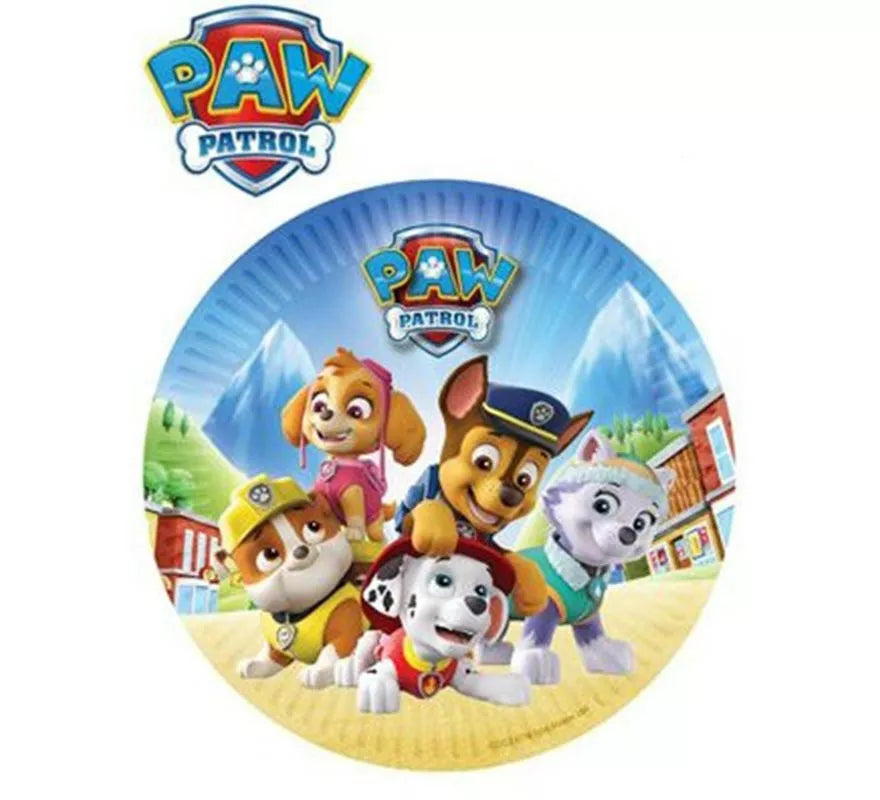 Translation missing: fr.Pack de 8 Platos de papel de La Patrulla Canina de 18 cm