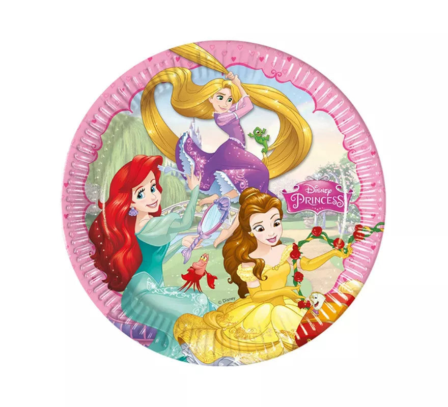 Translation missing: fr.Pack de 8 Platos de Princesas Disney de Cartón de 23 cm