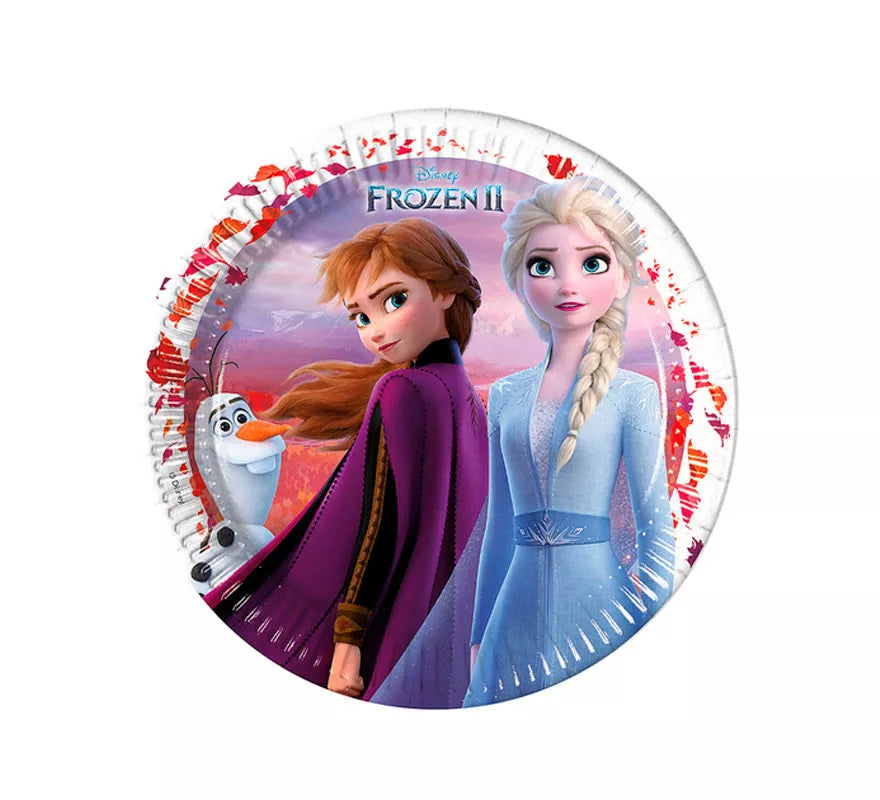 Translation missing: fr.Pack de 8 Platos Frozen 2 de Cartón de 23 cm