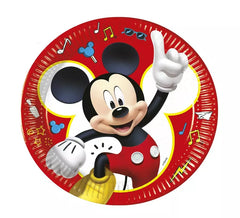Pack de 8 célèbres assiettes souris en papier 23 cm