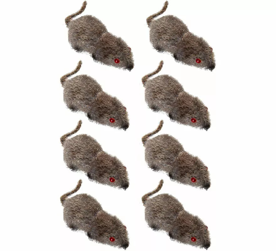 Translation missing: fr.Pack de 8 Ratones grises de 5 cm