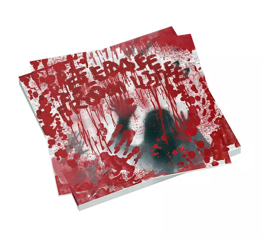 Translation missing: fr.Pack de 8 Servilletas Sangrientas de 33x33 cm
