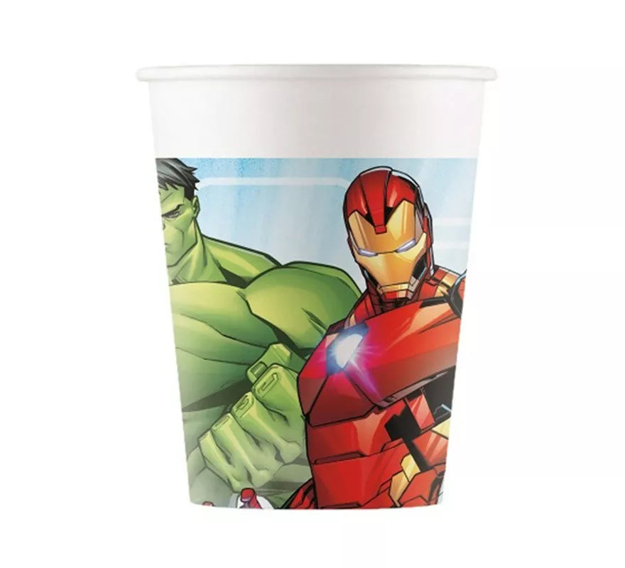 Translation missing: fr.Pack de 8 Vasos de Los Vengadores Avengers de Cartón de 200 ml