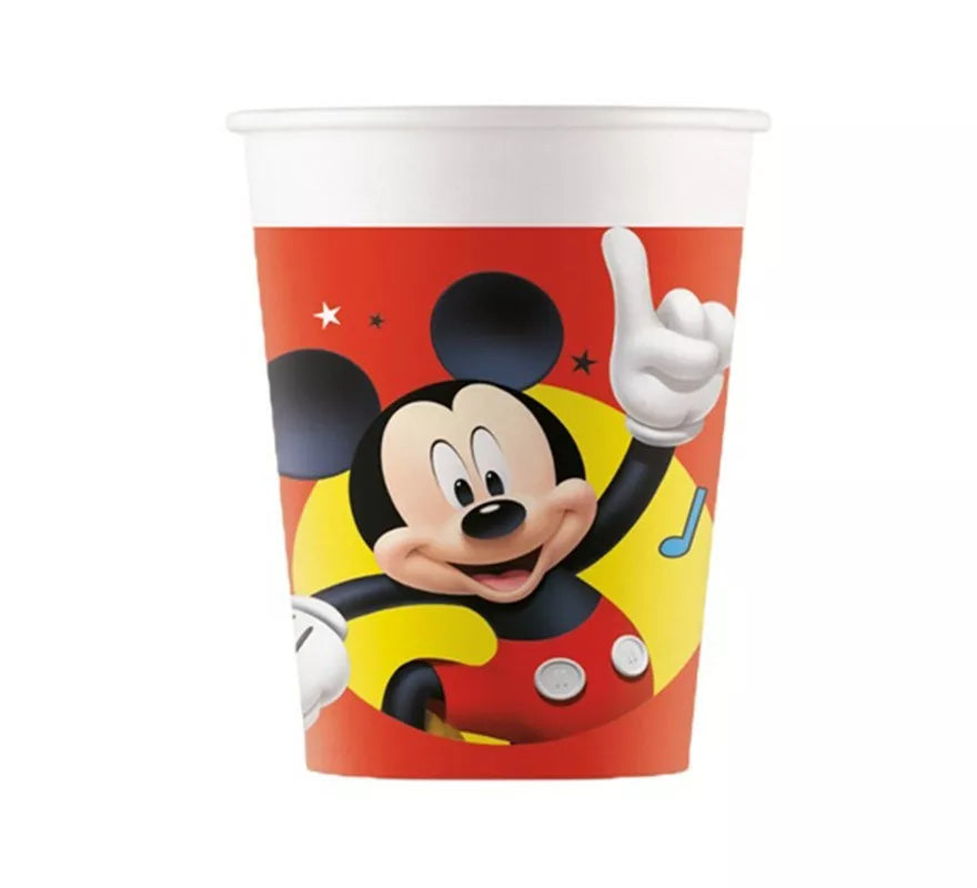 Translation missing: fr.Pack de 8 Vasos de Mickey Mouse de Cartón de 200 ml