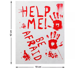 Lot d'autocollants avec du sang pour Halloween 42x19 cm