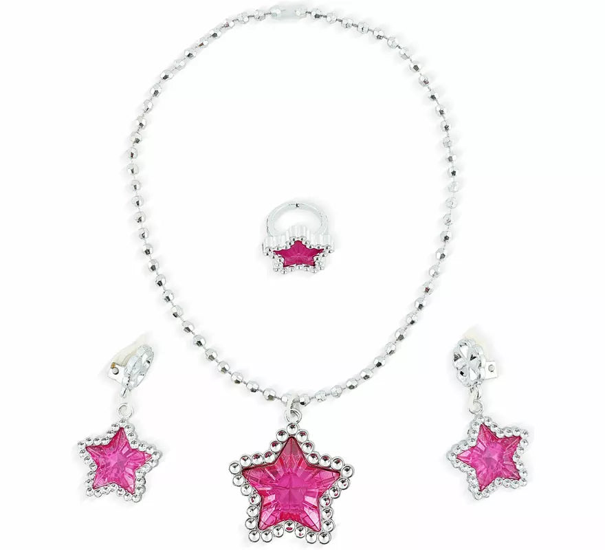 Translation missing: fr.Pack de Collar, Pendientes y Aniño rosas de Princesa