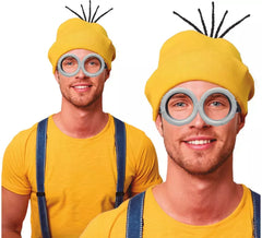 Pack chapeau et lunettes d'assistant de méchant adulte