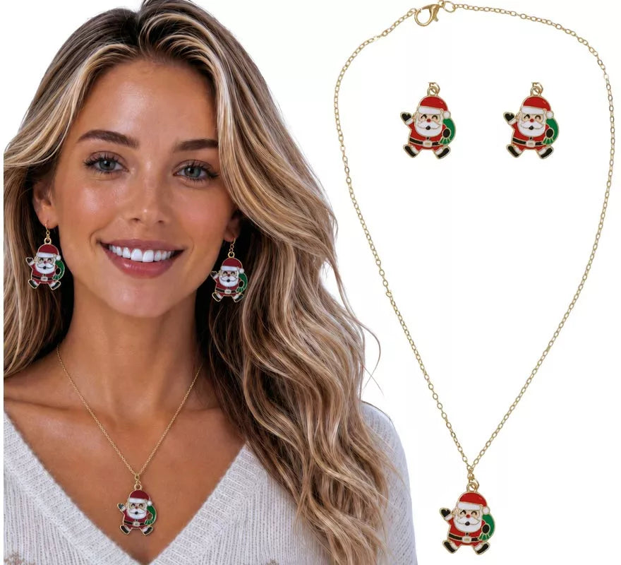 Translation missing: fr.Pack de Pendientes y Collar de Papá Noel