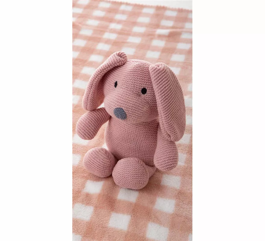 Translation missing: fr.Pack Manta de 90x75 cm y Perro de Peluche rosa de 26 cm