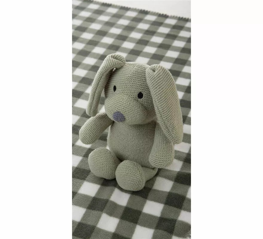 Translation missing: fr.Pack Manta de 90x75 cm y Perro de Peluche verde de 26 cm