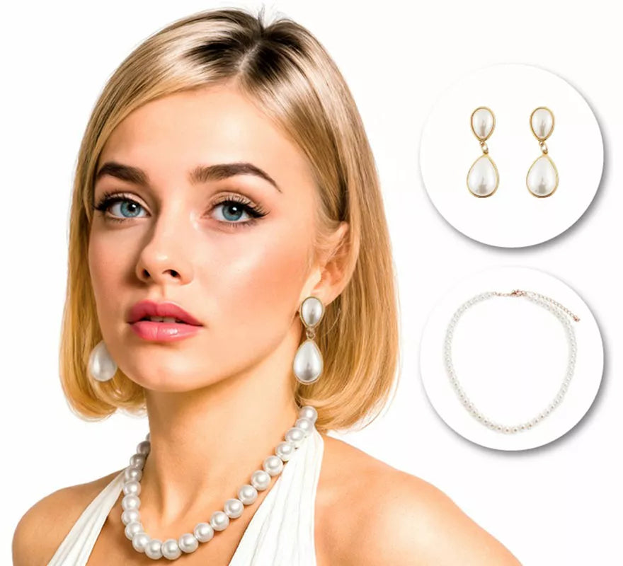 Translation missing: fr.Pack Pendientes y Collar de Perlas de Diva