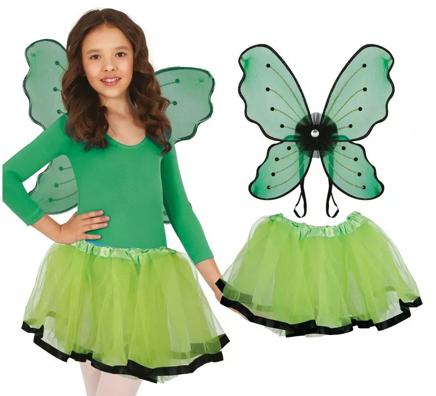 Translation missing: fr.Pack Tutú y Alas Mariposa verde para niña