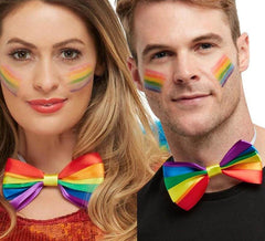 Noeud Papillon Arc-en-Ciel avec gomme élastique