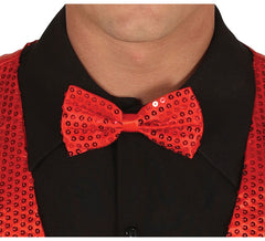 Noeud Papillon Rouge à Paillettes 12 cm
