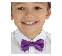 Adorable noeud papillon violet avec fermeture velcro enfant