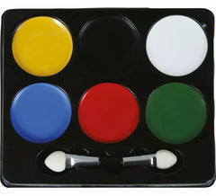 Palette de 6 couleurs avec pinceaux