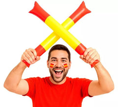Bâtons d'applaudissement gonflables avec le drapeau de l'Espagne