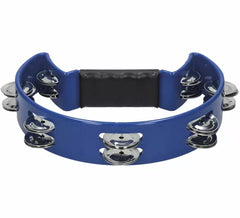 Tambourin en plastique bleu 23 cm