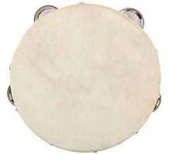 Tambourin en cuir mesurant 16,5 x 4,3 cm