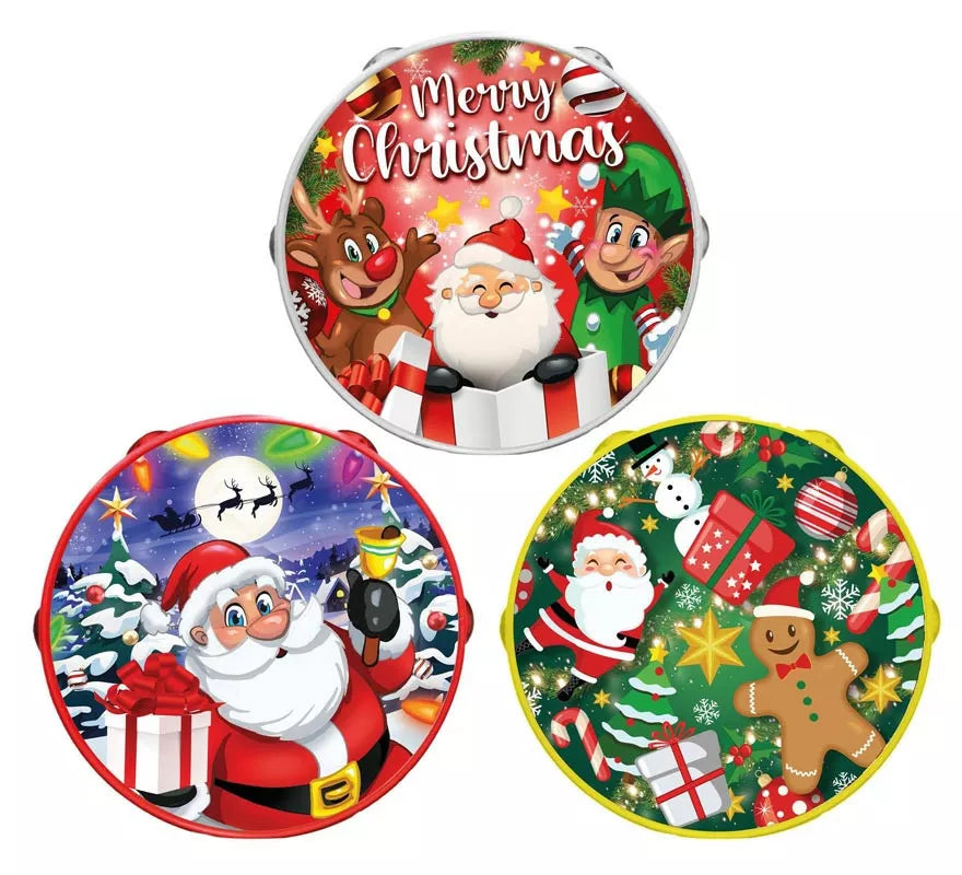 Translation missing: fr.Pandereta de plástico de 13 cm decorada en varios modelos