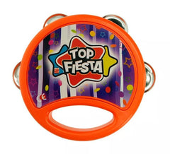 Tambourin en plastique orange 11,5 cm