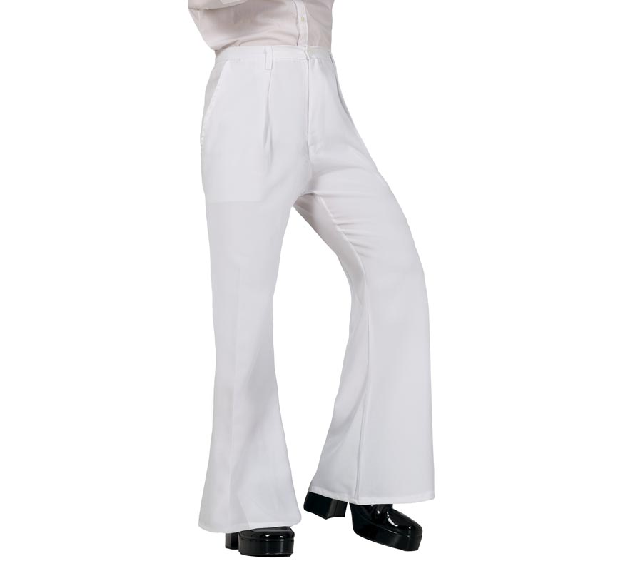 Translation missing: fr.Pantalón Blanco de Disco para Hombre
