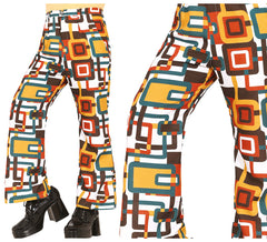Pantalon imprimé à carreaux adulte années 70
