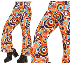 Pantalon imprimé à pois adulte des années 70