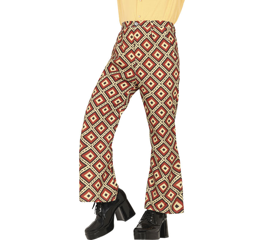 Translation missing: fr.Pantalón Estampado rombos de los años 70 adulto