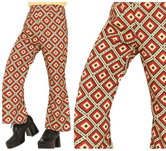 Pantalon imprimé diamant adulte années 70