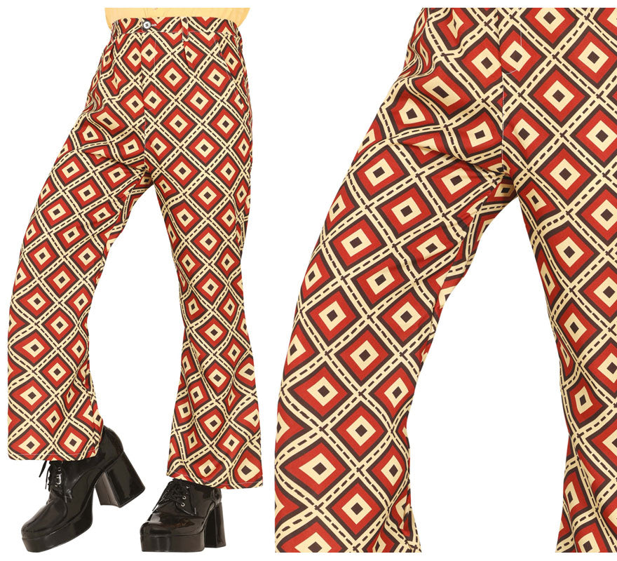 Translation missing: fr.Pantalón Estampado rombos de los años 70 adulto