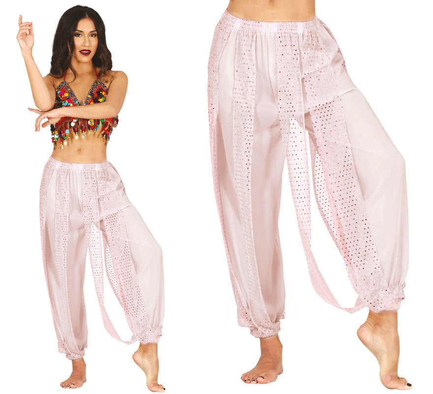 Translation missing: fr.Pantalones Danza del Vientre blanco para mujer