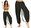 Pantalones Danza del Vientre negro para mujer