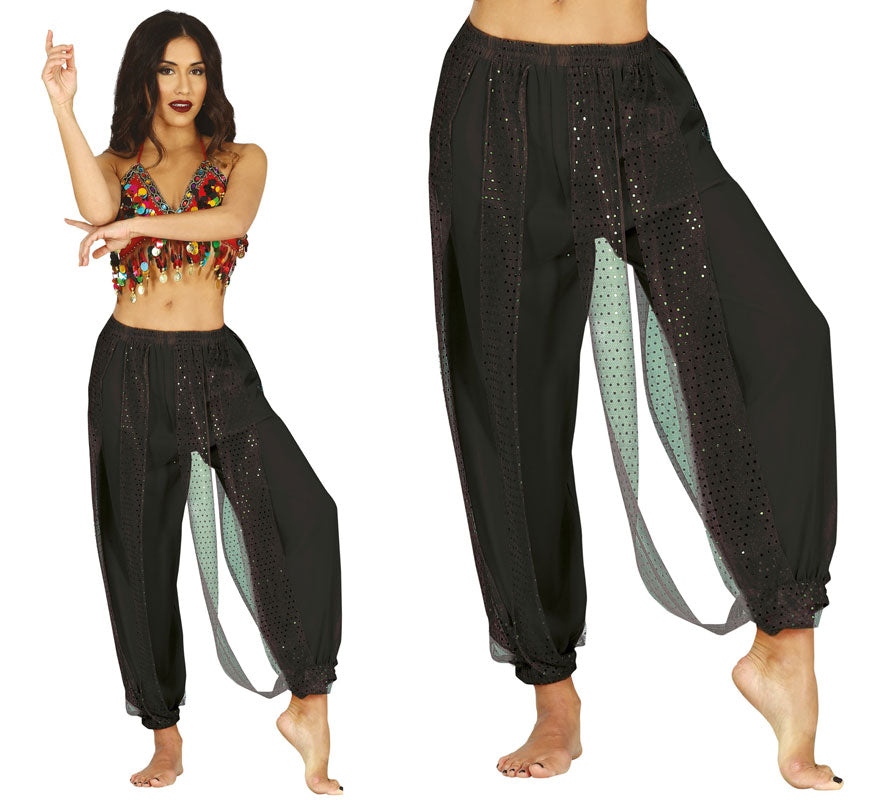 Translation missing: fr.Pantalones Danza del Vientre negro para mujer
