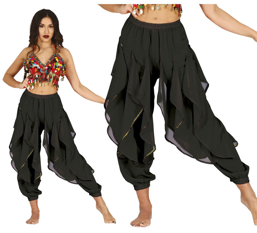 Translation missing: fr.Pantalones Danza del Vientre negro para mujer