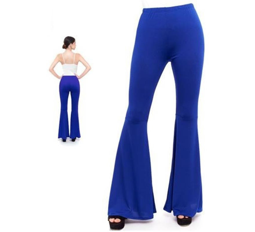 Translation missing: fr.Pantalones de Campana de Punto color Azul para mujer