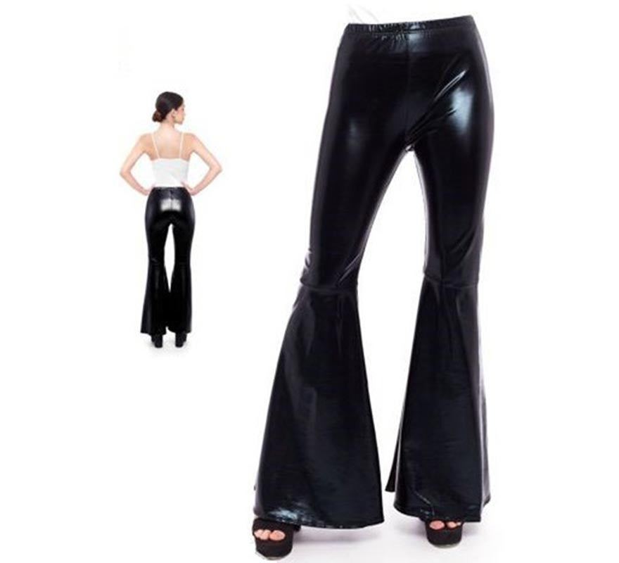 Translation missing: fr.Pantalones de Campana Metalizado color Negro para mujer