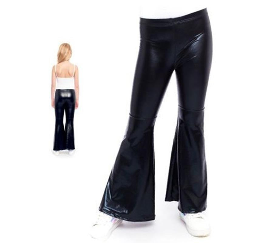 Translation missing: fr.Pantalones de Campana Metalizado color Negro para niños